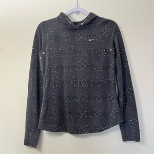 Nike Women's Black Patterned Hoodie